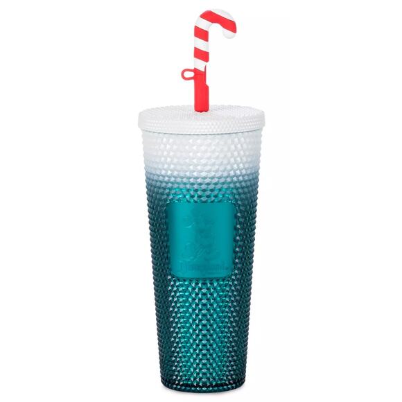 Disney Disneyland Starbucks Limited Edition Holiday Tumbler Candy Cane Straw NWT - Picture 2 of 8